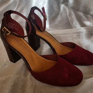 Christian Siriano Burgundy heels